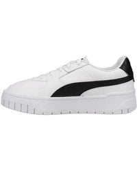 PUMA - Womens Cali Dream Lace Up Platform Sneakers Shoes Casual - Black, White, Black/white, 5 Uk - Lyst