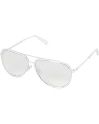 Guess - Sunglasses Gu 6982 22c White/crystal/smoke Mirror - Lyst