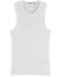 Scotch & Soda - Core Rib Racer Tank Canotta - Lyst