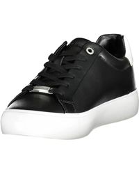 Calvin Klein - S Vulc Lace Up Court Trainers Black 7 Uk - Lyst