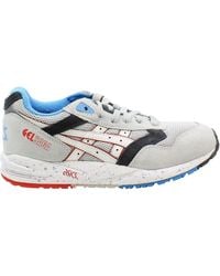 Asics - Gel Saga Grey Leather Low Lace Up S Running Trainers H434n 1001 - Lyst