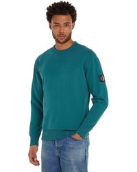 Calvin Klein - Abzeichen mit Rundhalsausschnitt Sweatshirts - Lyst