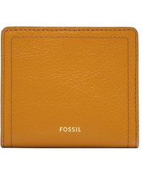 Fossil - Logan Gelbe Multifunktions-Geldbörse aus Leder - Lyst