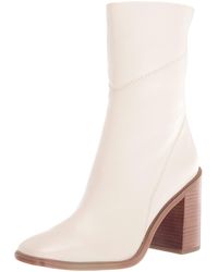 Franco Sarto - S Stevie Mid Calf Boot Putty White Leather 8 M - Lyst