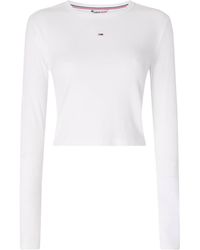 Tommy Hilfiger - L/s Knit Tops White - Lyst