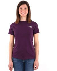 The North Face - Simple Dome T-Shirt Black Currant Purple L - Lyst