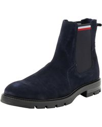 Tommy Hilfiger - Low Boot Corporate Suede Chelsea - Lyst