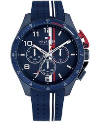 Tommy Hilfiger - Reloj Cronógrafo de Cuarzo para Hombre con Correa de Silicona Azul Marina - 1792169 - Lyst