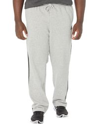 adidas - Mens Essentials Fleece Open Hem 3-stripes Pants - Lyst