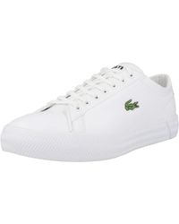 lacoste mens riberac leather trainers white dark blue