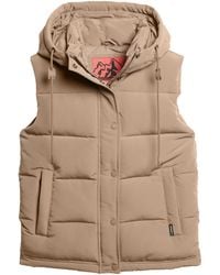 Superdry - Everest Hooded Puffer Gilet Jacket - Lyst