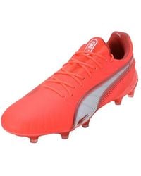 PUMA - S King Ultimate Launch Firm Ground Football Boots Red White - Lyst