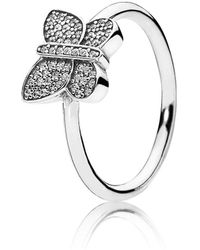 PANDORA - Ring Funkelnder Schmetterling 925 Silber Zirkonia weiß Gr. 60 - Lyst