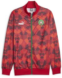 PUMA - Track Jacket Marocco FtblCulture da Uomo M Tango Red - Lyst