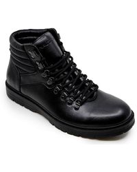 Nautica Alize Work Boot, Ankle High Lace-Up Snow Hikers-Black-13 - Noir
