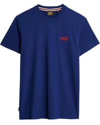 Superdry - Essential T-Shirt aus Bio-Baumwolle mit Logo Supermarineblau XXXL - Lyst
