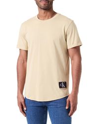 Calvin Klein - Badge Turn Up Sleeve S/s T-shirt - Lyst