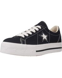 one star platform canvas star low top