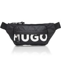 HUGO - , Shaun Big Logo Gürteltasche, Wels, Schwarz, One Size - Lyst