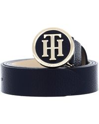 Tommy Hilfiger - TH Round Buckle Belt W95 Sky Captain - Lyst