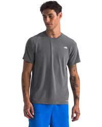 The North Face - Adventure Tee | Lightweight & Stretchy Shirt With Set-in Sleeves & Heat Transfer Logo Smoked Pearl - Lyst