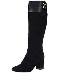Calvin Klein S Candace Suede Closed Toe Knee - Nero