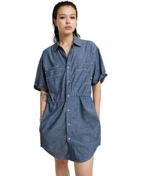 G-Star RAW - Relaxed Drawcord SS Dress Wmn Abito Casual - Lyst