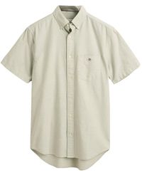 GANT - S Oxford Short Sleeve Shirt Milky Matcha Xl - Lyst