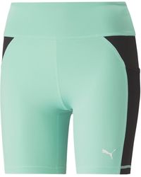 PUMA - Shorts da Training Aderenti Fit 5" da Donna S Electric Peppermint Black Green - Lyst