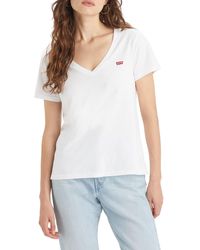 Levi's - Shirt mit V-Ausschnitt – Basic T-Shirt aus 100 Prozent Baumwolle in Original Qualität – Regular - Lyst