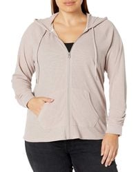 Calvin Klein - Premium Performance Ruched Long Sleeve Zip Up Hoodie - Lyst