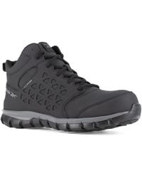 Reebok - Work Sublite Cushion Work Black And Gray Composite Toe Boots - Lyst
