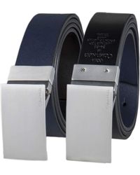 Calvin Klein - Two-in-one Reversible Modern Plaque Buckle Dress Belt - Lyst