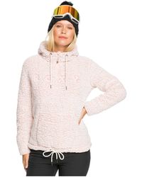 Roxy Technical Half-zip Hooded Fleece For - Dusty - Pink