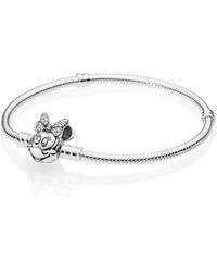 PANDORA - Silver Charm Bracelet 597770cz-18 - Lyst