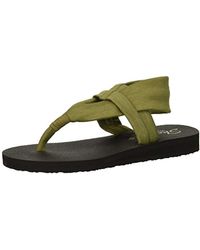Skechers Meditation Studio Kicks - Sandalias Mujer - Verde