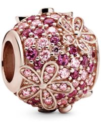 PANDORA Charm Geometrische Glans Rosé 786206cz in het Roze Dames Sieraden voor voor Broches voor 