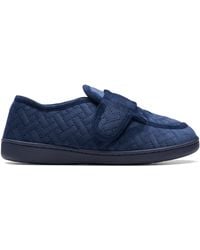 Clarks - Twyla Charm Textile Slippers In Navy Standard Fit Size 7 - Lyst