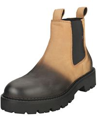 Tommy Hilfiger - Brushed Chunky Mens Chelsea Boots In Cracked Earth Black - 9 Uk - Lyst