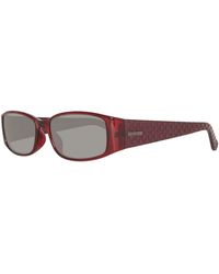 Guess - Faceted Temple Sunglasses In Burgundy - Lyst