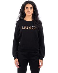 Liu Jo - Liu Jo Felpa Girocollo ecosostenibile con Logo TF3288 - Lyst