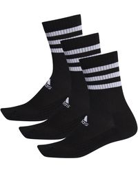 adidas - 3 Stripes Cushioned Crew Socks Pack Of 3 - Lyst