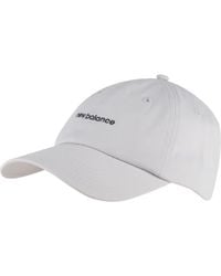 New Balance - , , 6 Panel Linear Logo Hat, Classic Stylish Baseball Cap, One Size Fits Most, Grey Matter - Lyst