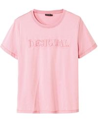 Desigual - Camiseta de ga Corta de Punto para Mujer - Lyst