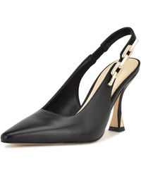Nine West - Veroni Stretch Leather Slingback Heels - Lyst