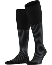 FALKE - Oxford Stripe M Kh Cotton Long Patterned 1 Pair Knee-high Socks - Lyst