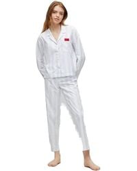 HUGO - Hugo Stripe Button Down Pajama Set Multicolor - Lyst