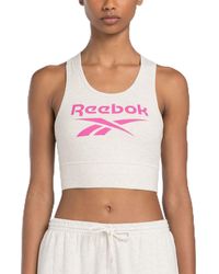 Reebok - Identity Big Logo Katoen Bralette - Lyst