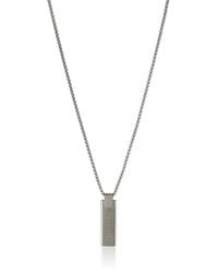 Tommy Hilfiger - Jewelry Carbon Fiber Pendant With Chain Color: Silver - Lyst