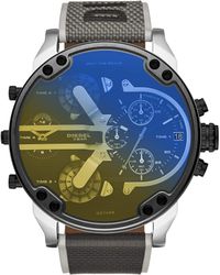DIESEL - Mr. Daddy 2.0 Stainless Steel And Nylon Chronograph Watch - Lyst